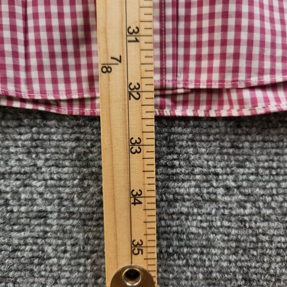 Brooks Brothers Madison Large Non-iron Magenta Check Long Sleeve Button Up Shirt - Picture 12 of 16